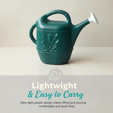 2 Gallon Plastic Watering Can Dual Handles For Indoor Outdoor Plants