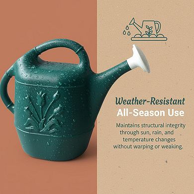2 Gallon Plastic Watering Can Dual Handles For Indoor Outdoor Plants