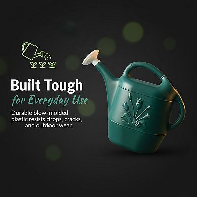 2 Gallon Plastic Watering Can Dual Handles For Indoor Outdoor Plants