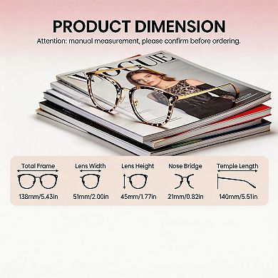 Kaelin Home Womens Cat Eye Blue Light Blocking Computer Glasses