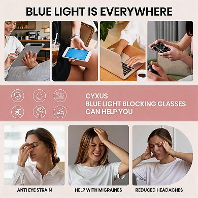 Kaelin Home Womens Cat Eye Blue Light Blocking Computer Glasses