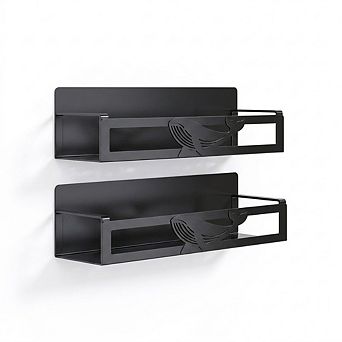 Magnetic Spice Rack Set of 2, Metal Fridge Side Storage Organizer