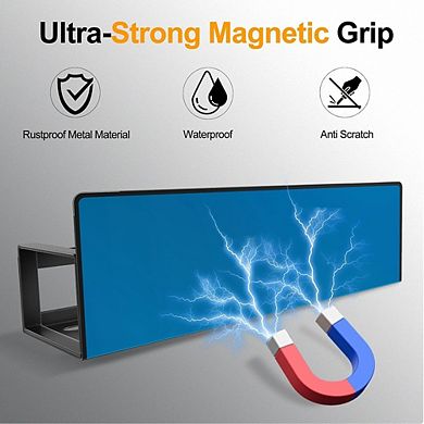 Magnetic Spice Rack Set of 2, Metal Fridge Side Storage Organizer
