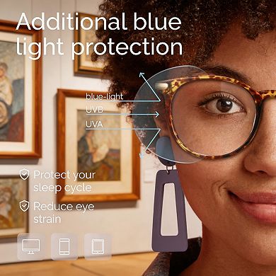Kaelin Home Unisex Retro Round UV400 Blue Light Blocking Glasses