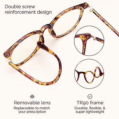 Kaelin Home Unisex Retro Round UV400 Blue Light Blocking Glasses