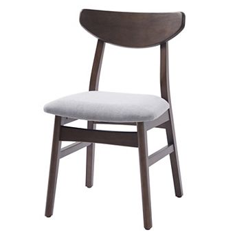 Merax Set of 2 Modern Scandinavian Chairs with Curved Wood Backrest for Living Room and Dining Room