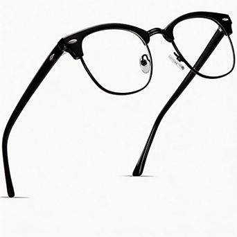 Kaelin Home Unisex Retro Semi Rimless UV400 Blue Light Glasses