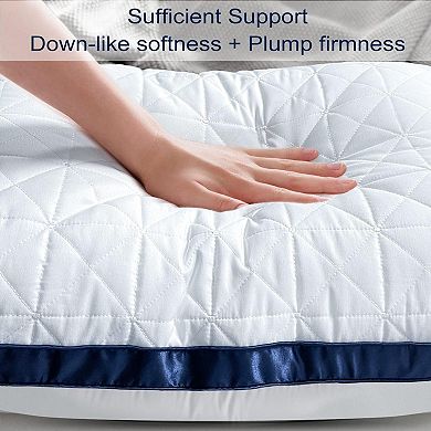 Pillows Queen Size Set of 2,Cooling Hotel Luxury Pillow for Bed Sleeping, Supportive Breathable Down