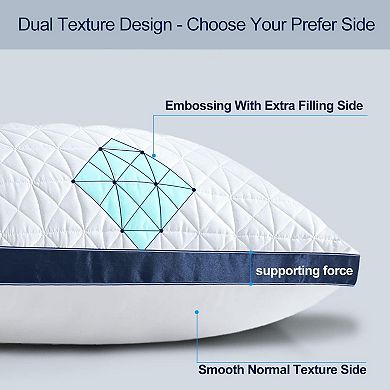 Pillows Queen Size Set of 2,Cooling Hotel Luxury Pillow for Bed Sleeping, Supportive Breathable Down