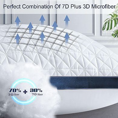 Pillows Queen Size Set of 2,Cooling Hotel Luxury Pillow for Bed Sleeping, Supportive Breathable Down