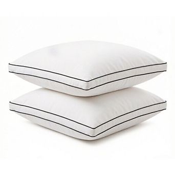 Pillows Queen Size Set of 2, Soft and Supportive 3D Down Alternative Bed Pillow for Sleeping
