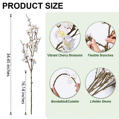 Kaelin Home 6 PCS Artificial Cherry Blossom Branches