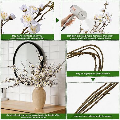 Kaelin Home 6 PCS Artificial Cherry Blossom Branches