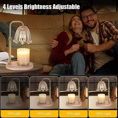 Candle Warmer Lamp with Timer, Adjustable Height & Dimmer, Electric Wax Melt for Home Decor Gifts