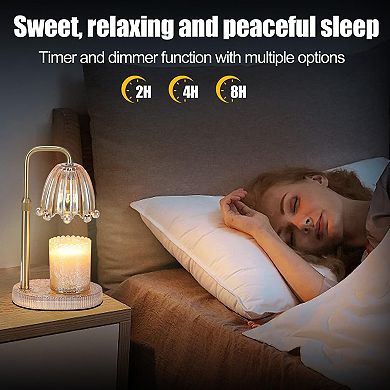 Candle Warmer Lamp with Timer, Adjustable Height & Dimmer, Electric Wax Melt for Home Decor Gifts