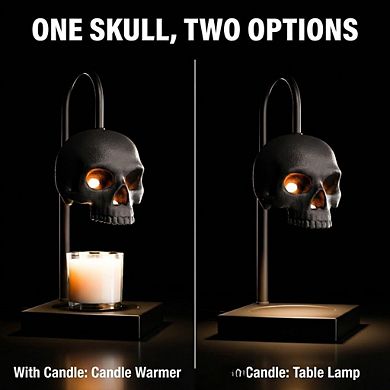 Black Gothic Candle Warmer Lamp with Timer Dimmer Adjustable Height 2 Bulbs (Candles NOT Included)