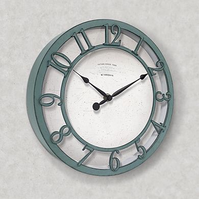 10" Farmhouse Wall Clock Shiplap Style Silent No Ticking 3D Arabic Numeral