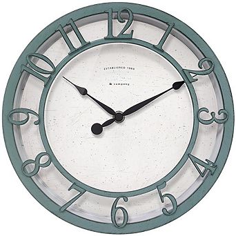 10" Farmhouse Wall Clock Shiplap Style Silent No Ticking 3D Arabic Numeral