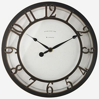 10" Farmhouse Wall Clock Shiplap Style Silent No Ticking 3D Arabic Numeral