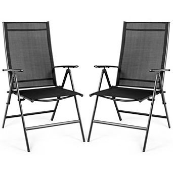 Costway Patio Folding Chair Recliner Adjustable