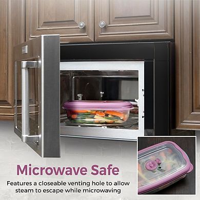 Plastic Food Storage Containers Set, Airtight Lids, BPA-Free, Microwave & Freezer Safe