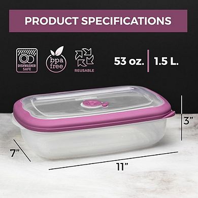Plastic Food Storage Containers Set, Airtight Lids, BPA-Free, Microwave & Freezer Safe