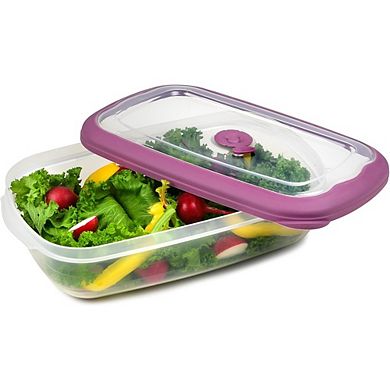 Plastic Food Storage Containers Set, Airtight Lids, BPA-Free, Microwave & Freezer Safe