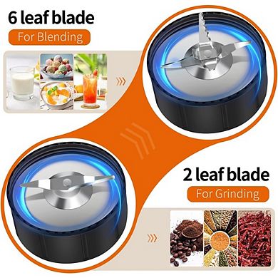 Personal Smoothie Blender Ice Crushing with Portable Cups Single Serve Maker