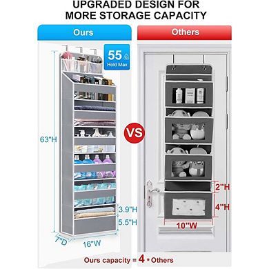 Over Door 7-Tier Heavy Duty Hanging Organizer with 55lb Capacity