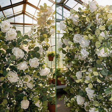 Kaelin Home 5.91FT Artificial Eucalyptus Garland with Flowers