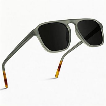 Kaelin Home Men Polarized Modern Aviator Square Sunglasses