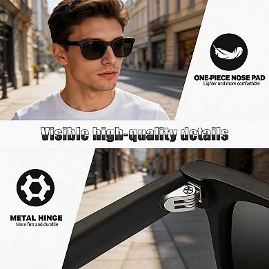 Kaelin Home Square Polarized Sunglasses UV Protection for Men Women