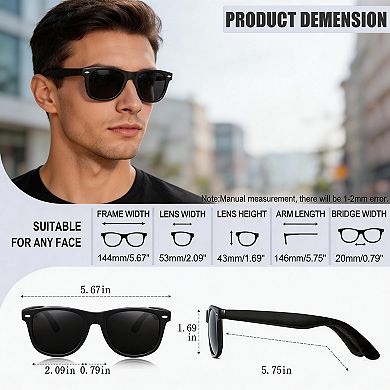 Kaelin Home Square Polarized Sunglasses UV Protection for Men Women