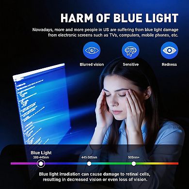 Kaelin Home Unisex Vintage Half Frame Blue Light Blocking Glasses