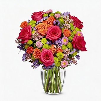 Kaelin Home Strawberry Bouquet with Glass Vase for Celebration