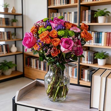 Kaelin Home Strawberry Bouquet with Glass Vase for Celebration
