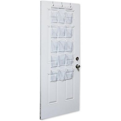 Over The Door Pantry Organizer 2-Pack with 15 Clear Hanging Pockets Storage Rack