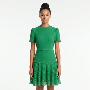 Women's Maison Tara Lace Hem Fit & Flare Dress