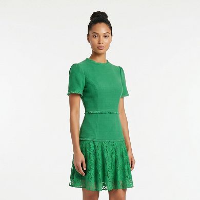 Women's Maison Tara Lace Hem Fit & Flare Dress