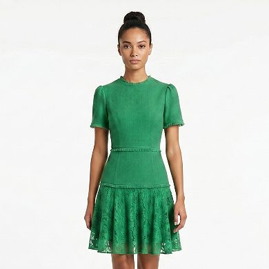 Women's Maison Tara Lace Hem Fit & Flare Dress