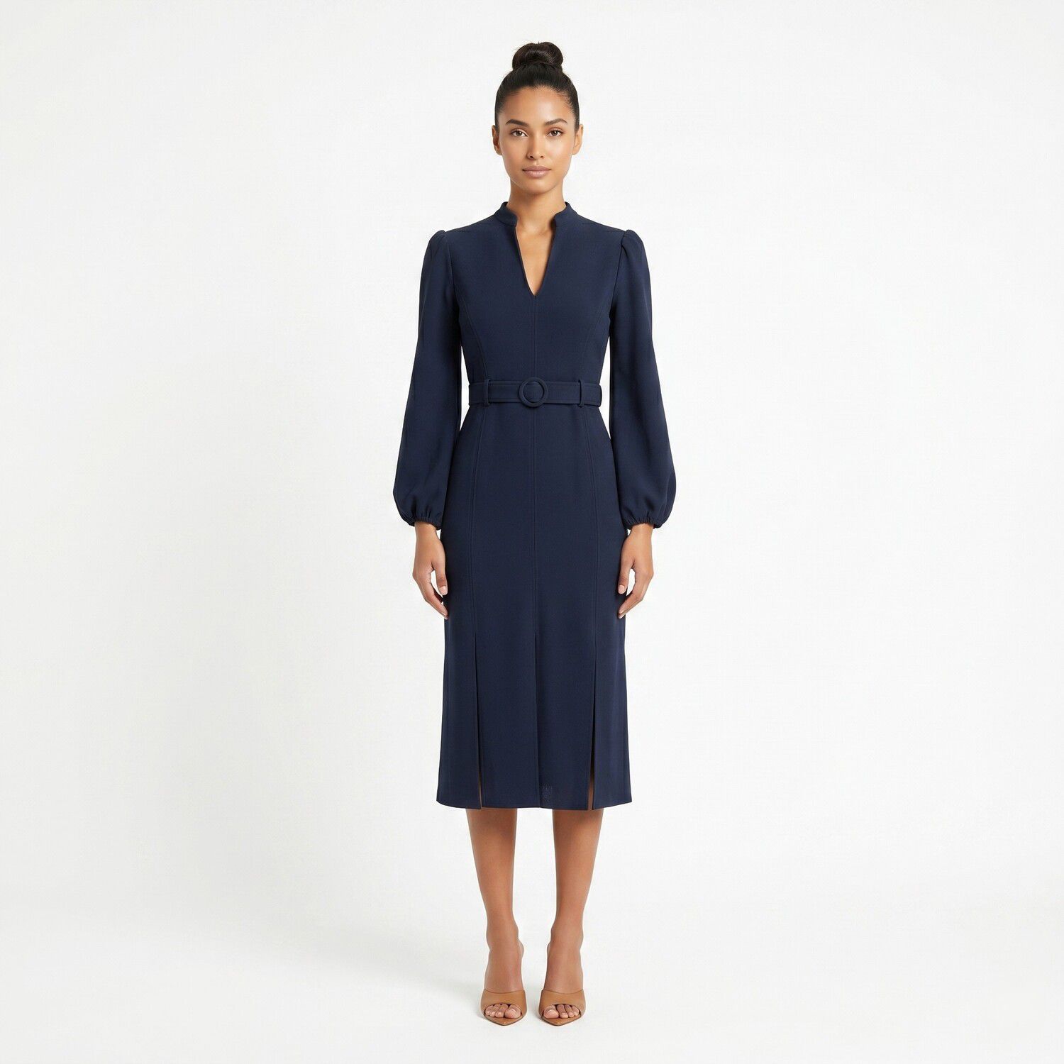 Женское платье Maison Tara Belted Midi