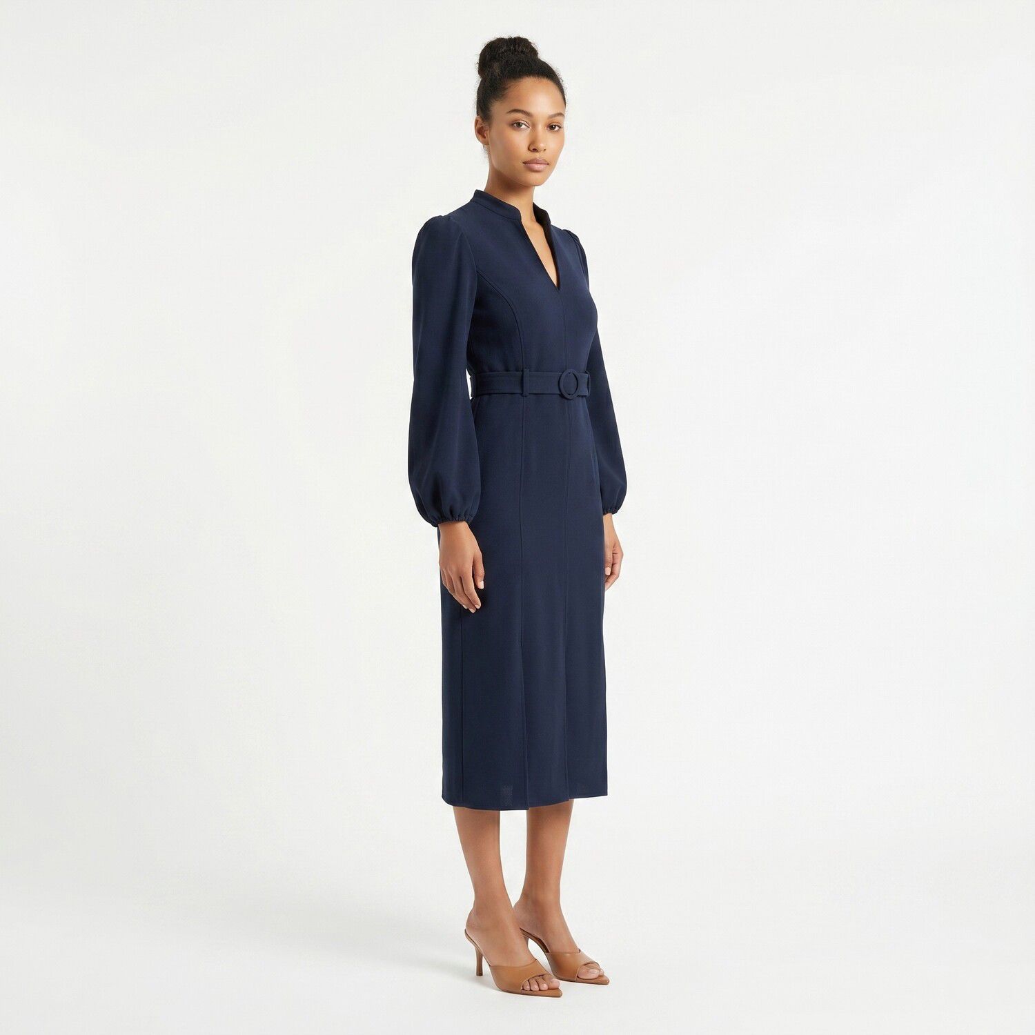 Женское платье Maison Tara Belted Midi — фото 2