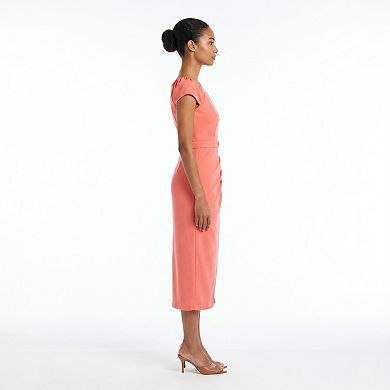 Women's Maison Tara Belted Sweetheart Midi Dress