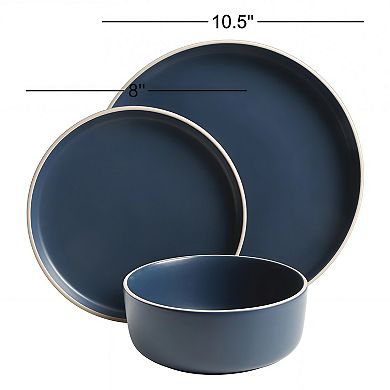 Modern Stoneware Plates and Bowls Sets, 18 Pcs Matte Dinnerware Set, Chip Resistant Dish set