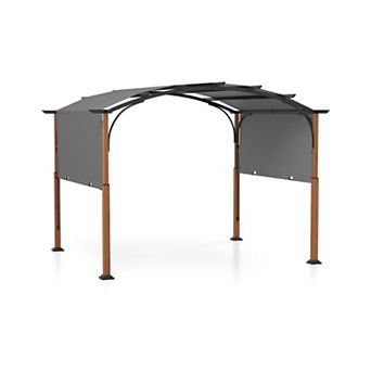 Retractable Pergola 10 x 12 Ft Outdoor Patio Canopy Shelter