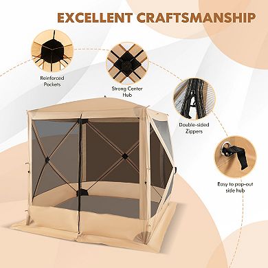 Pop Up Gazebo Canopy Tent with Netting and Carry Bag