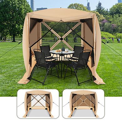 Pop Up Gazebo Canopy Tent with Netting and Carry Bag