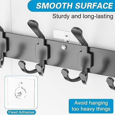 Over The Door Hooks Organizer with 2 Baskets Adjustable Hanging Storage Rack