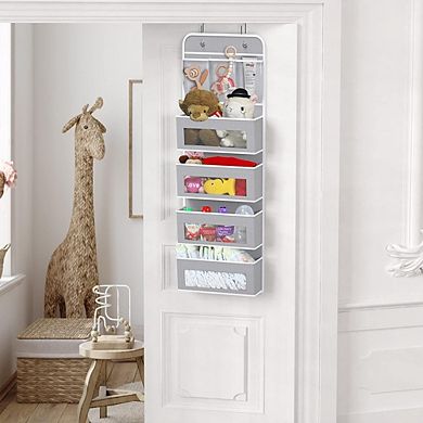 Over-Door Hanging Storage Organizer with Clear Pockets, Home Storage Rack