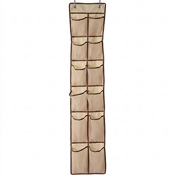 Over Door Hanging Shoe Organizer with 12 Mesh Pockets